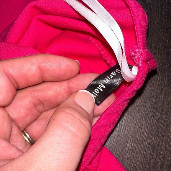 NWT (Small) Brand New Hot Pink One Shoulder Sleeveless Flowy Midi Dress - Picture 8 of 10